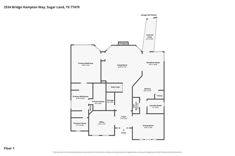 3,140/Mo, 2534 Bridge Hampton Way Sugar Land, TX 77479 Floor Plan View
