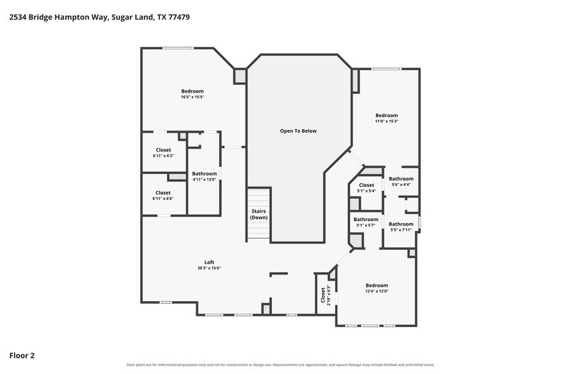 3,140/Mo, 2534 Bridge Hampton Way Sugar Land, TX 77479 Floor Plan View 2