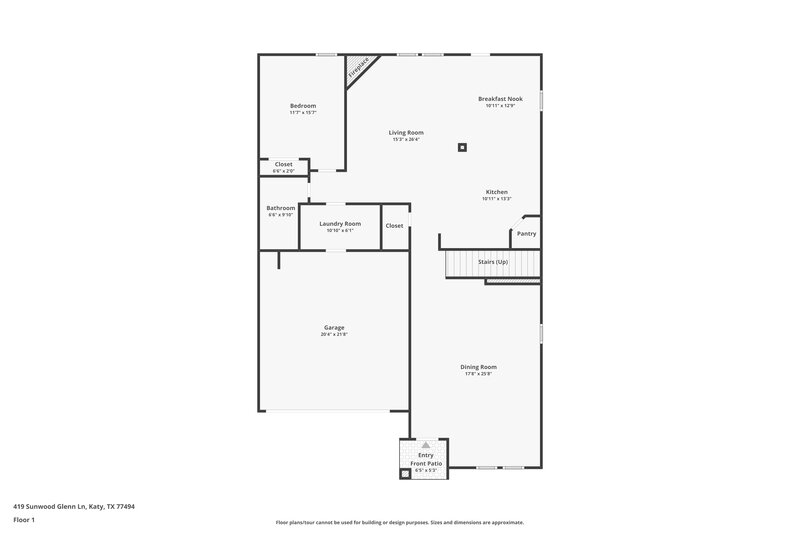 2,400/Mo, 419 Sunwood Glenn Ln Katy, TX 77494 Floor Plan View