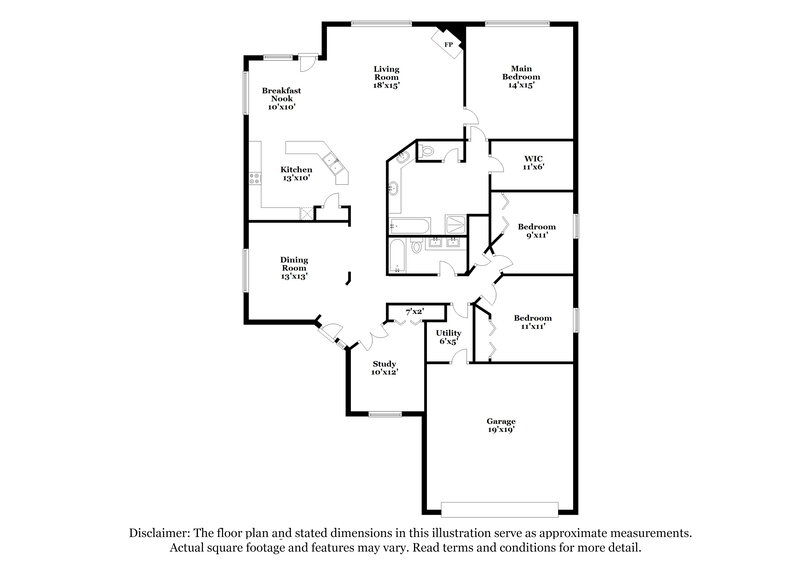 2,465/Mo, 3103 Bronco Bluff Ct Katy, TX 77450 Floor Plan View