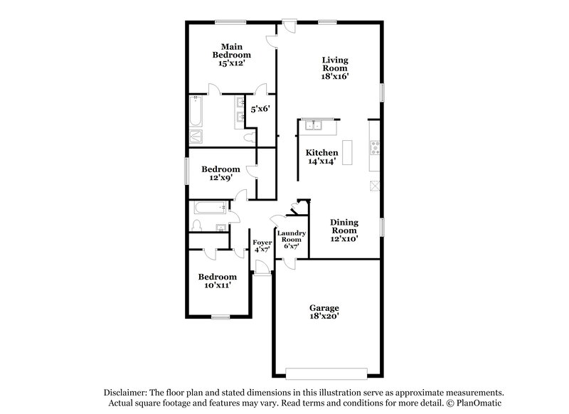 1,960/Mo, 22314 Albee Dr Katy, TX 77449 Floorplan View