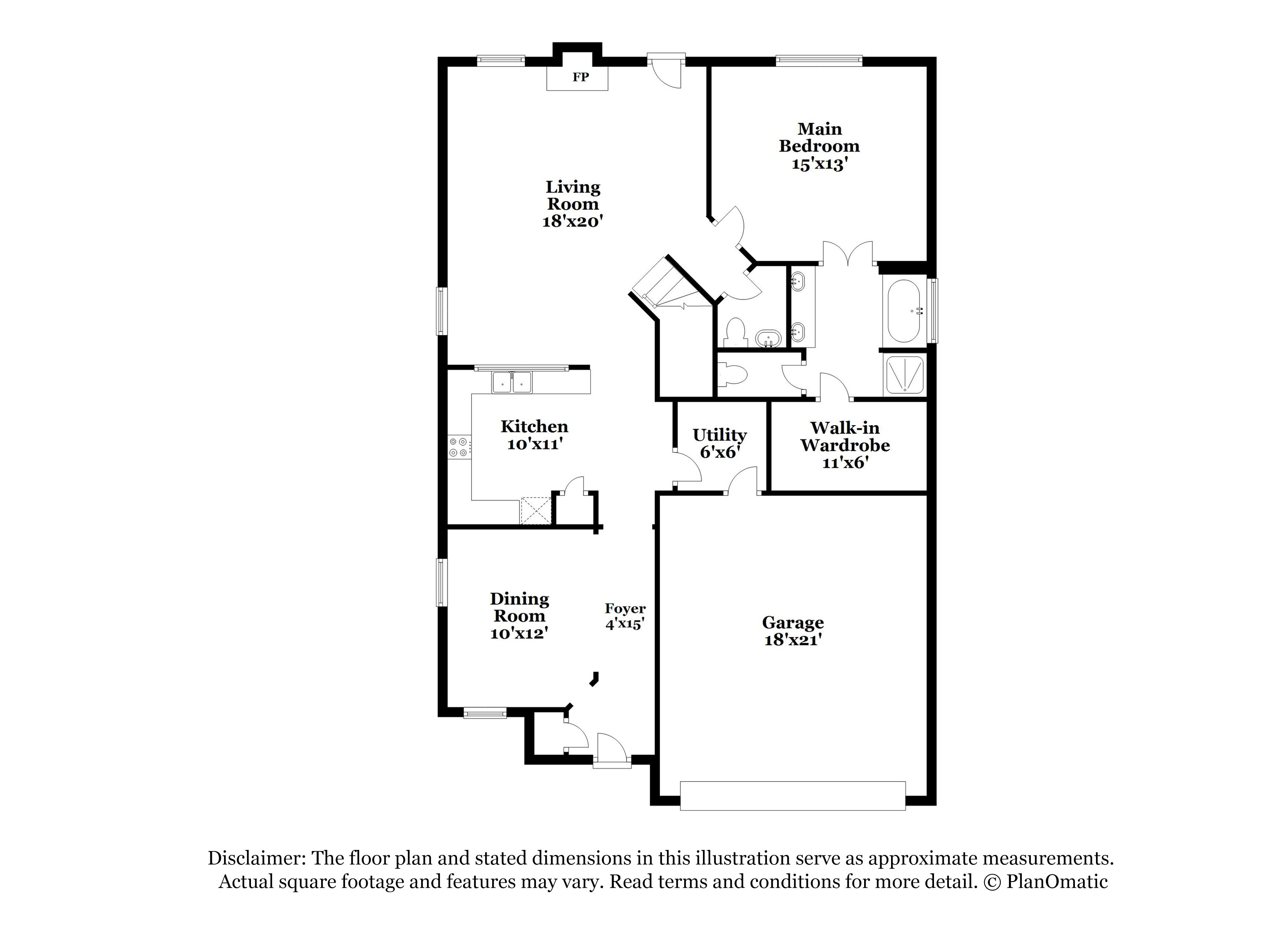 2,335/Mo, 207 Annatto Ln Crosby, TX 77532 Floorplan View