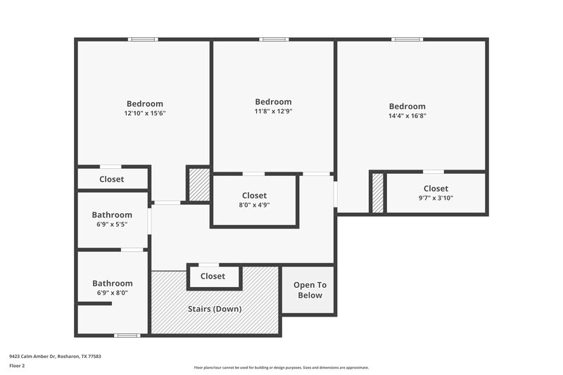 2,090/Mo, 9423 Calm Amber Dr Rosharon, TX 77583 Floor Plan View 2