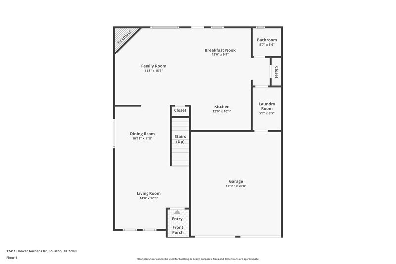 2,470/Mo, 17411 Hoover Gardens Dr Houston, TX 77095 Floor Plan View