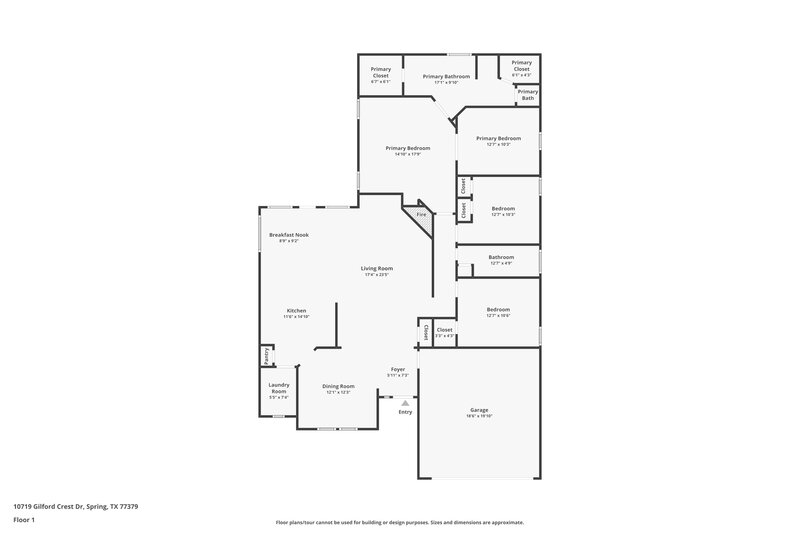 2,310/Mo, 10719 Gilford Crest Dr Spring, TX 77379 Floor Plan View