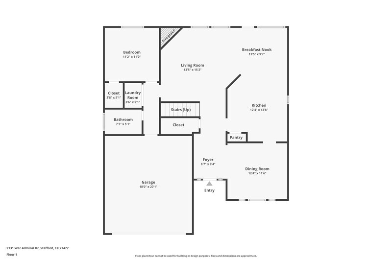 2,055/Mo, 2131 War Admiral Dr Stafford, TX 77477 Floor Plan View