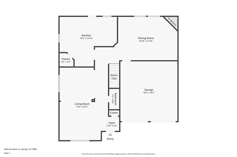 2,490/Mo, 2422 Fox River Ln Spring, TX 77386 Floor Plan View