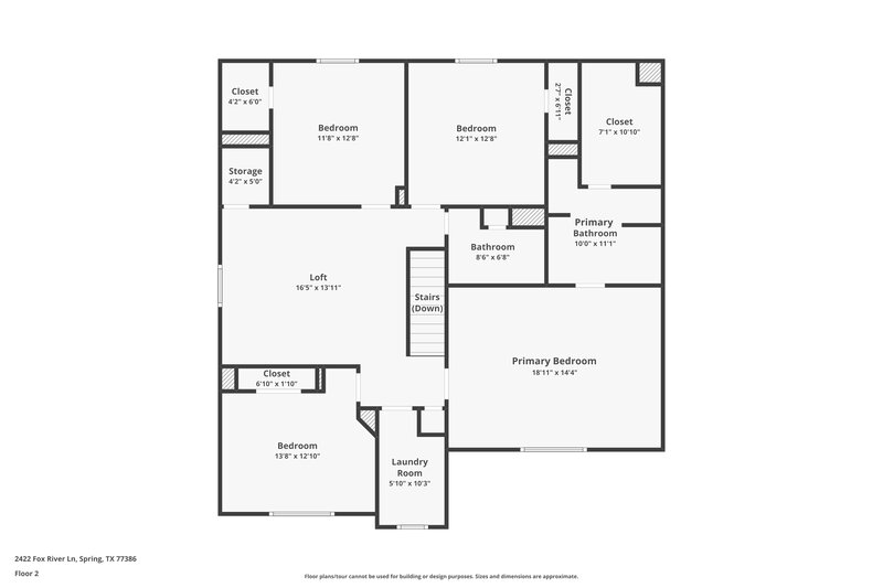 2,490/Mo, 2422 Fox River Ln Spring, TX 77386 Floor Plan View 2