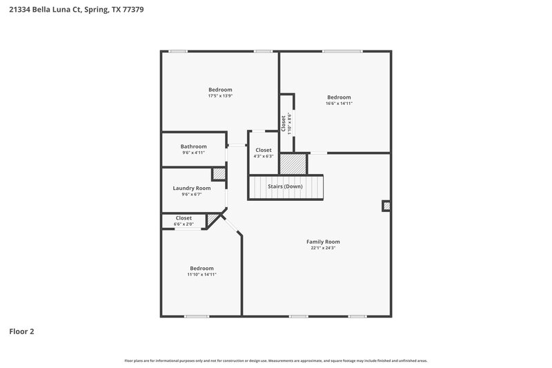 2,275/Mo, 21334 Bella Luna Ct Spring, TX 77379 Floorplan View 2