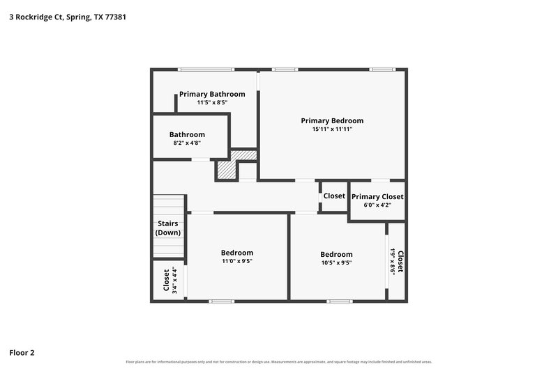2,180/Mo, 3 Rockridge Ct Spring, TX 77381 Floor Plan View 2