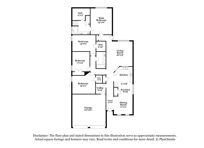 2,445/Mo, 1927 Ryansbrook Ln Spring, TX 77386 Floor Plan View