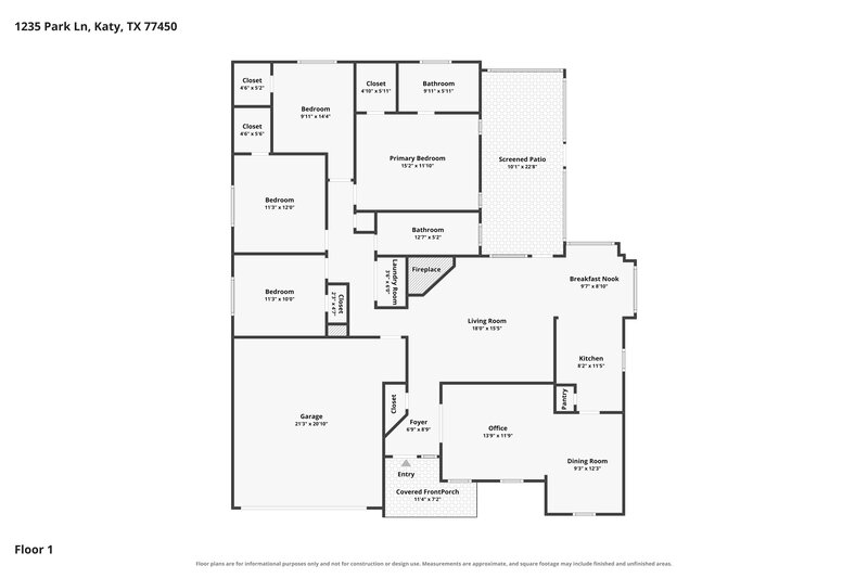 1,955/Mo, 1235 Park Ln Katy, TX 77450 Floor Plan View