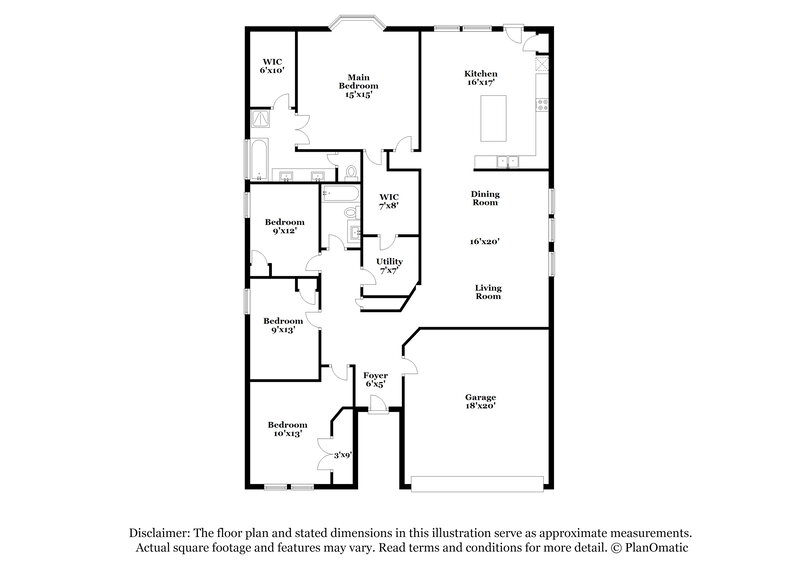 1,870/Mo, 3812 Vista Grove Ct Rosenberg, TX 77469 Floor Plan View