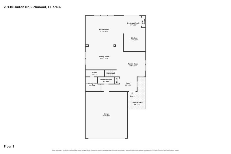 2,475/Mo, 26138 Flinton Dr Richmond, TX 77406 Floor Plan View