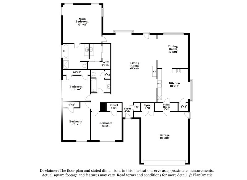 2,315/Mo, 6103 Nancet Dr Houston, TX 77041 Floor Plan View