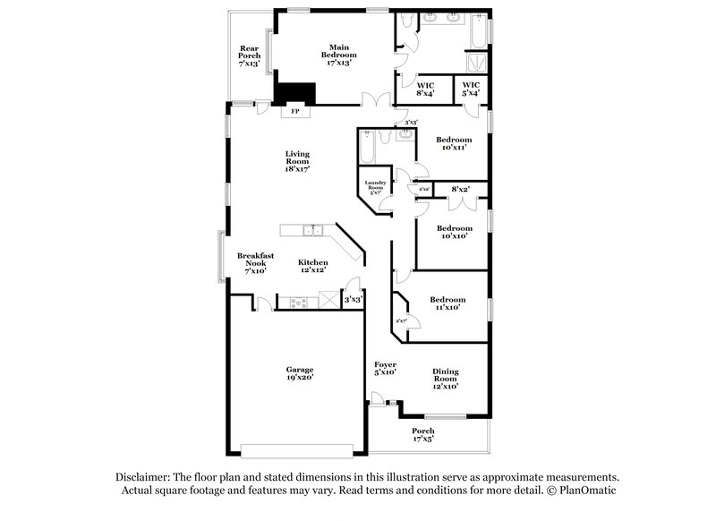1,895/Mo, 10411 Lucky Ln Montgomery, TX 77356 Floor Plan View
