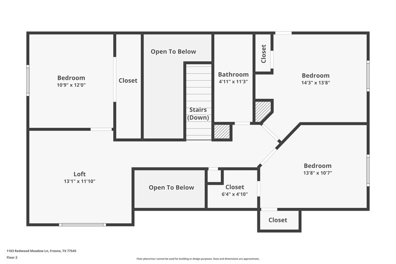 2,310/Mo, 1103 Redwood Meadow Ln Fresno, TX 77545 Floor Plan View 2