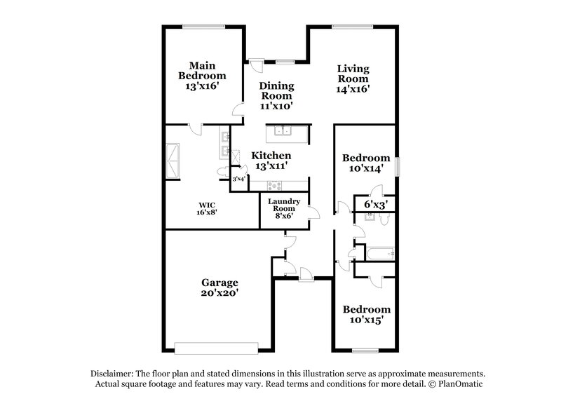 2,070/Mo, 21302 Brookwood Crescent Dr Katy, TX 77449 Floorplan View