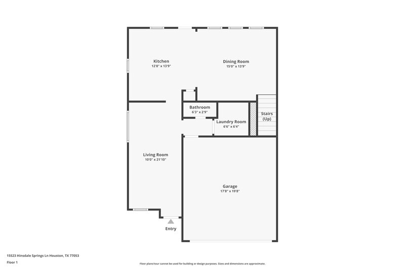 2,190/Mo, 15523 Hinsdale Springs Ln Houston, TX 77053 Floor Plan View