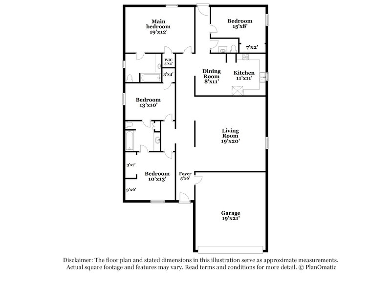 1,545/Mo, 234 Ridge Dr Crosby, TX 77532 Floor Plan View