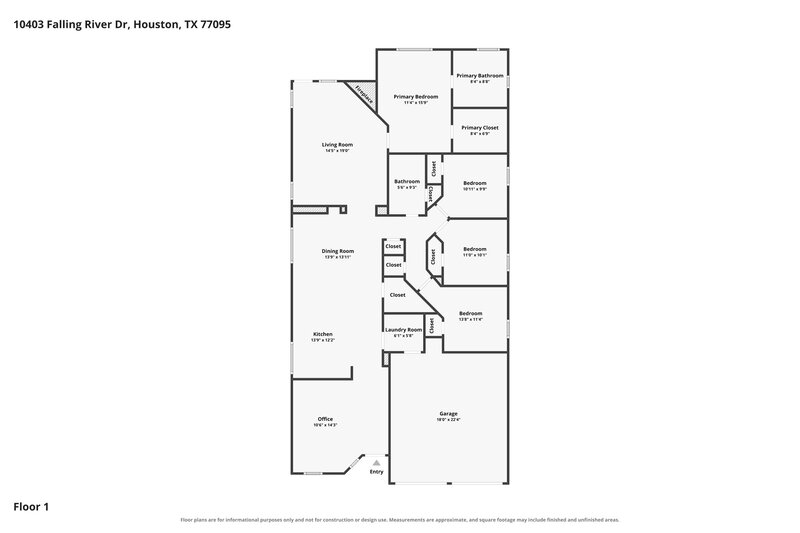 2,355/Mo, 10403 Falling River Dr Houston, TX 77095 Floor Plan View