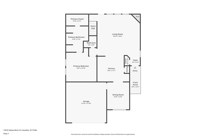 1,860/Mo, 17819 Yellow Birch Trl Humble, TX 77346 Floor Plan View