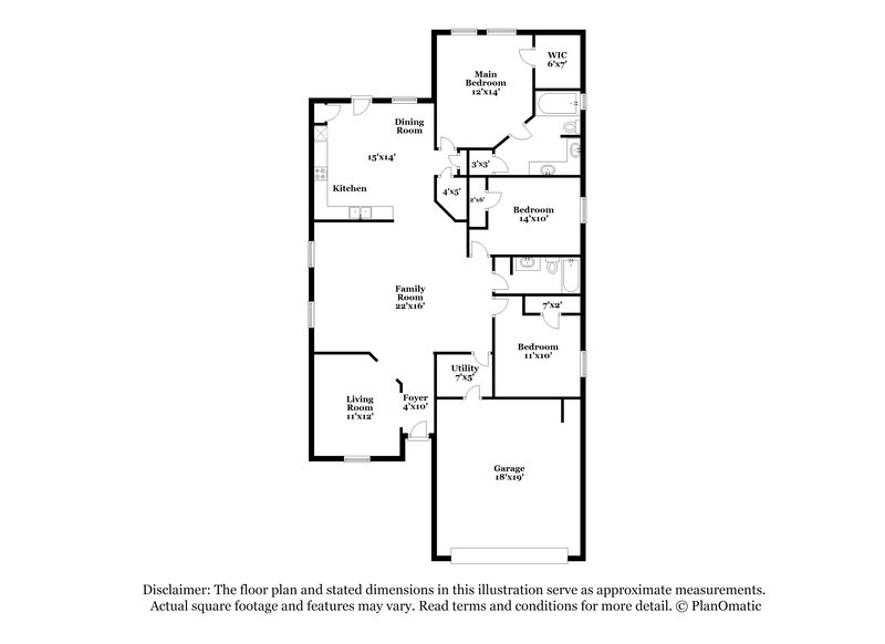 1,660/Mo, 2211 Moss Bluff Ln Rosenberg, TX 77471 Floor Plan View