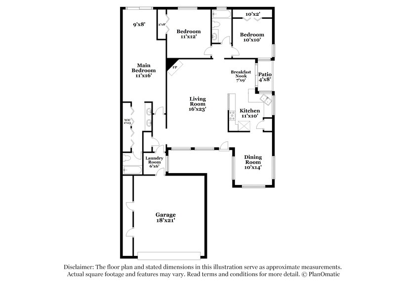 1,760/Mo, 16919 Amidon Dr Spring, TX 77379 Floor Plan View