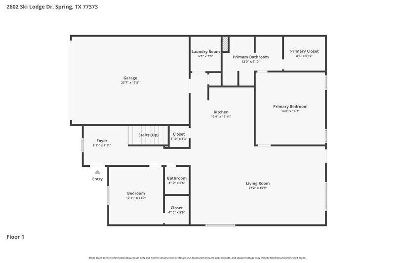 2,315/Mo, 2602 Ski Lodge Dr Spring, TX 77373 Floor Plan View