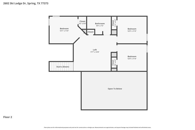 2,315/Mo, 2602 Ski Lodge Dr Spring, TX 77373 Floor Plan View 2