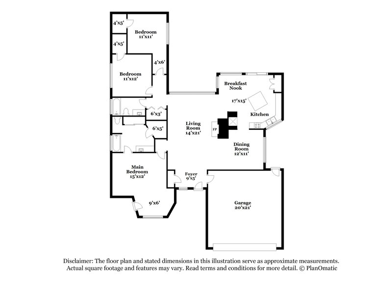 1,785/Mo, 16210 S Helm Ct Crosby, TX 77532 Floor Plan View