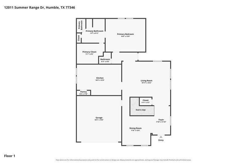 2,190/Mo, 12011 Summer Range Dr Humble, TX 77346 Floor Plan View