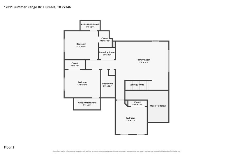 2,190/Mo, 12011 Summer Range Dr Humble, TX 77346 Floor Plan View 2