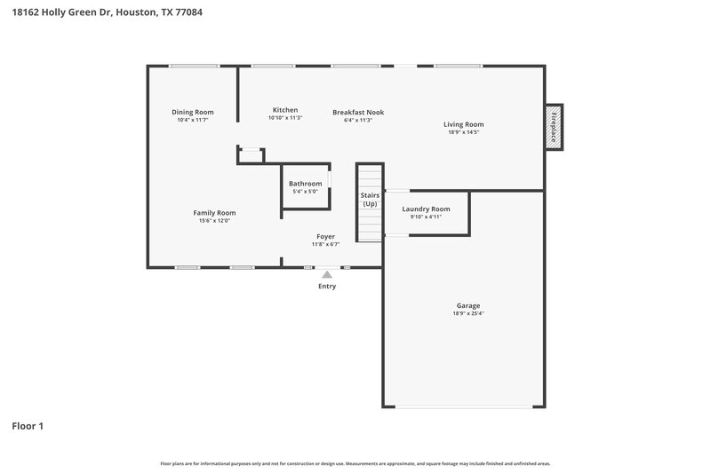 2,235/Mo, 18162 Holly Green Dr Houston, TX 77084 Floor Plan View