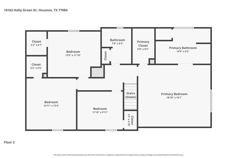 2,235/Mo, 18162 Holly Green Dr Houston, TX 77084 Floor Plan View 2