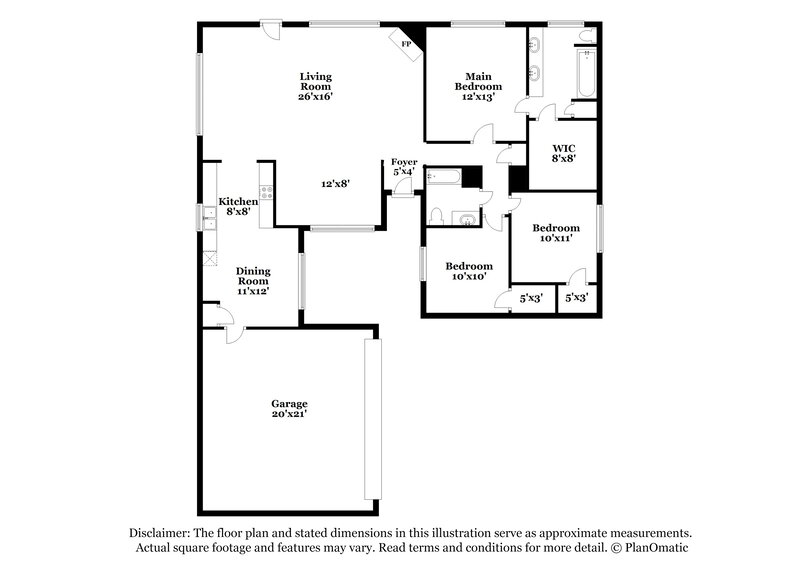 1,960/Mo, 21206 Waymare Ln Spring, TX 77388 Floor Plan View
