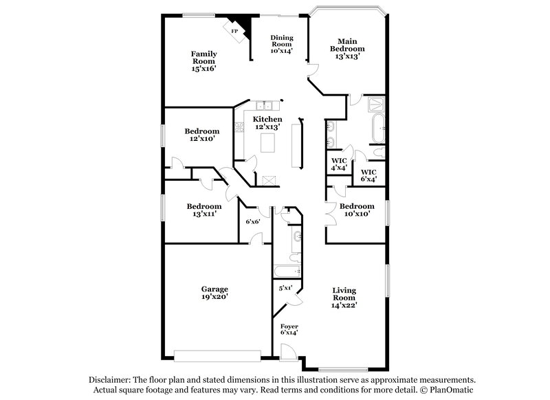 2,170/Mo, 4305 Kingfish Dr Seabrook, TX 77586 Floor Plan View