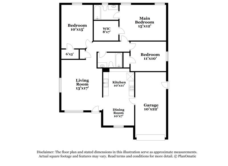 1,415/Mo, 1708 Tyler St Conroe, TX 77301 Floor Plan View