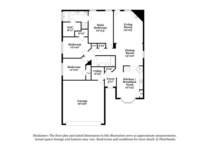 1,825/Mo, 1615 Trail Oaks Ct Humble, TX 77339 Floorplan View