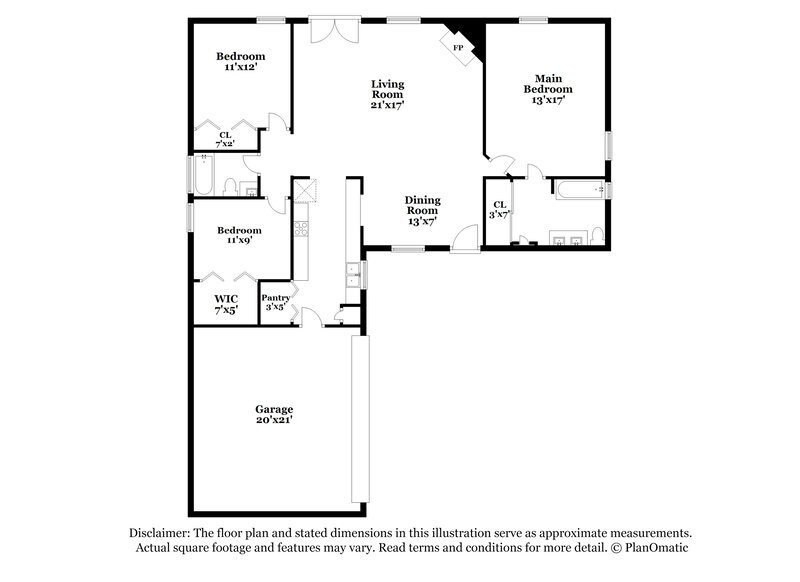1,730/Mo, 16310 Ulysses St Crosby, TX 77532 Floor Plan View