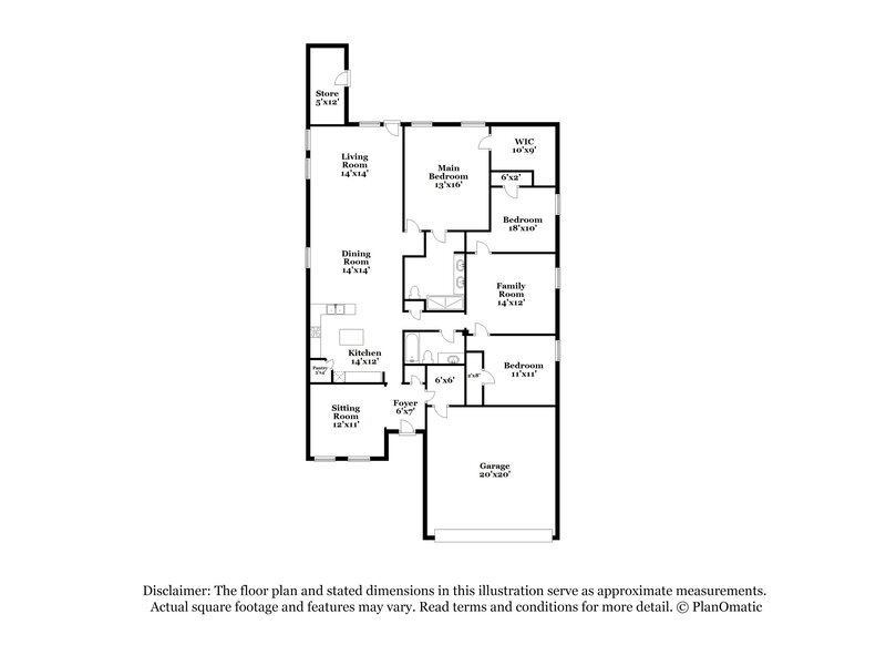 2,080/Mo, 376 Henry St Alvin, TX 77511 Floor Plan View