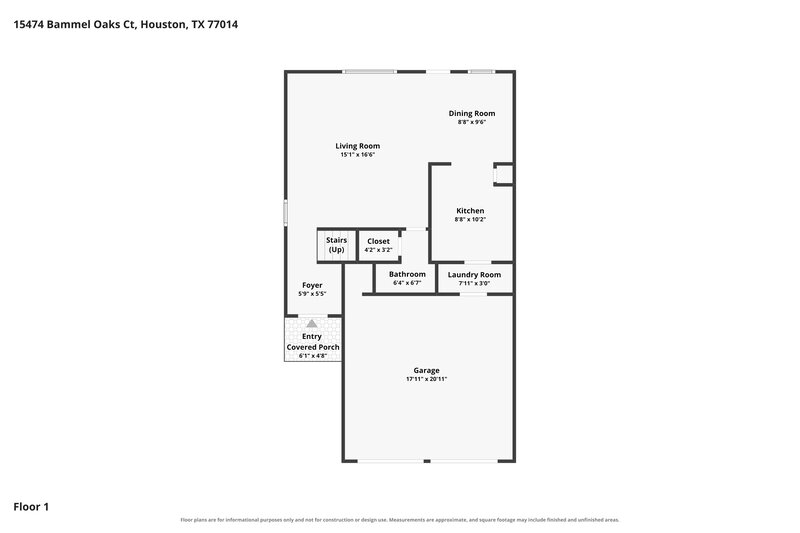1,805/Mo, 15474 Bammel Oaks Ct Houston, TX 77014 Floorplan View
