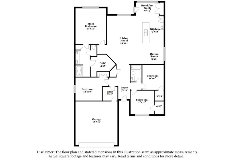1,840/Mo, 1149 Shadow Glenn Dr Conroe, TX 77301 Floor Plan View