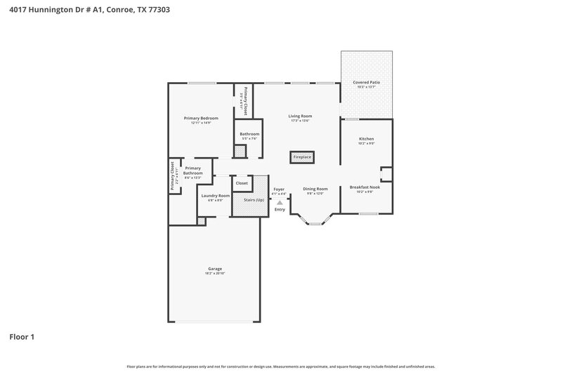 1,690/Mo, 4017 Hunnington Dr # A1 Conroe, TX 77303 Floorplan View
