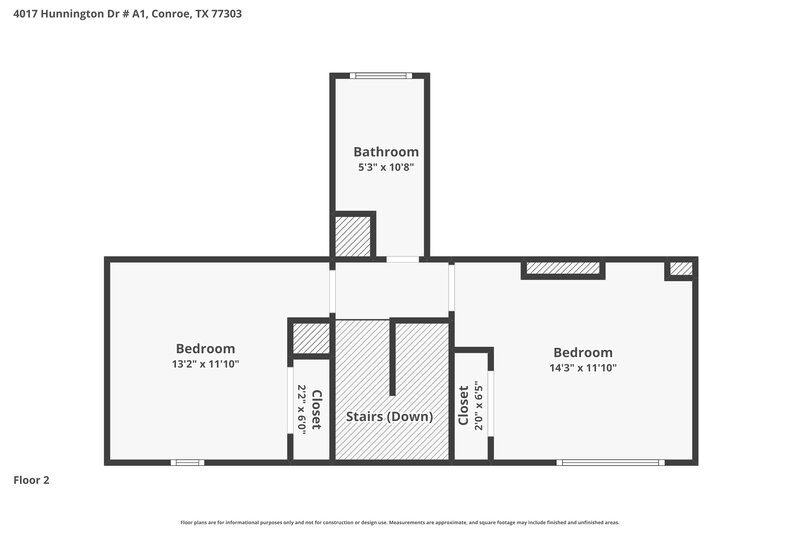 1,690/Mo, 4017 Hunnington Dr # A1 Conroe, TX 77303 Floorplan View 2