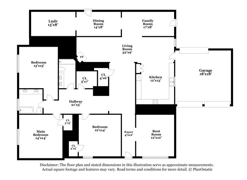 2,270/Mo, 3824 Evergreen Dr Dickinson, TX 77539 Floor Plan View