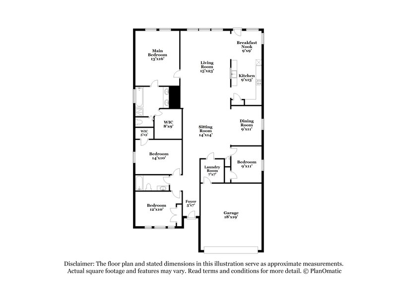 2,300/Mo, 5707 Straight Way Humble, TX 77339 Floor Plan View