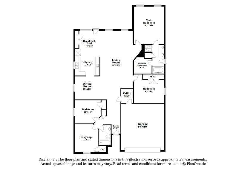 1,990/Mo, 2026 Midlane Dr Conroe, TX 77301 Floor Plan View