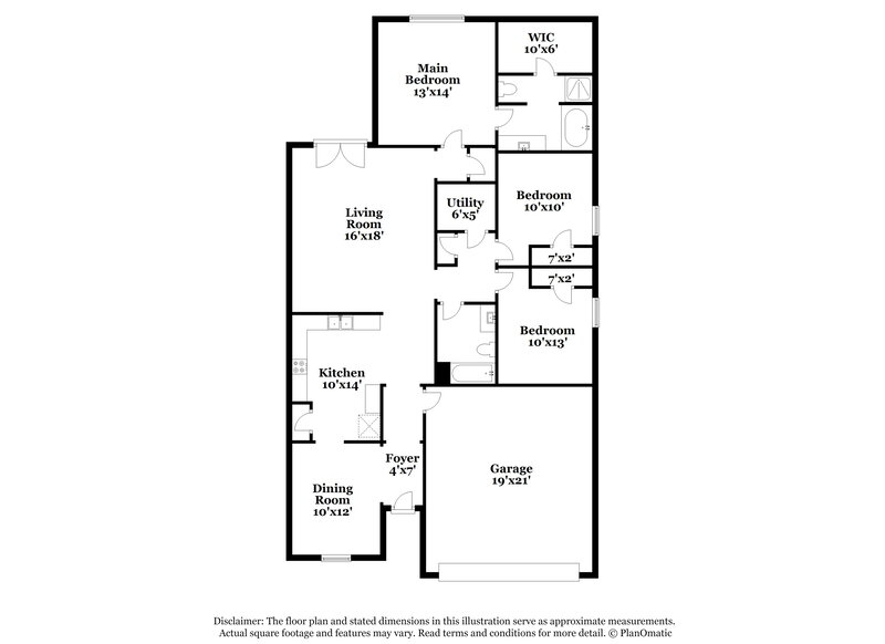 1,735/Mo, 7618 Dragon Pearls Ln Conroe, TX 77304 Floorplan View