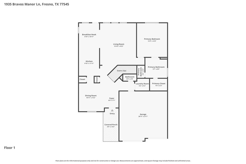 2,435/Mo, 1935 Bravos Manor Ln Fresno, TX 77545 Floor Plan View